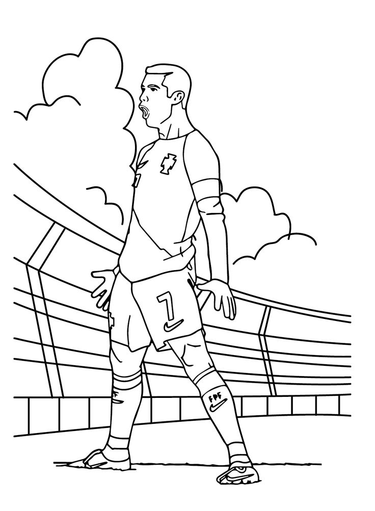 Cristiano ronaldo pictures coloring page