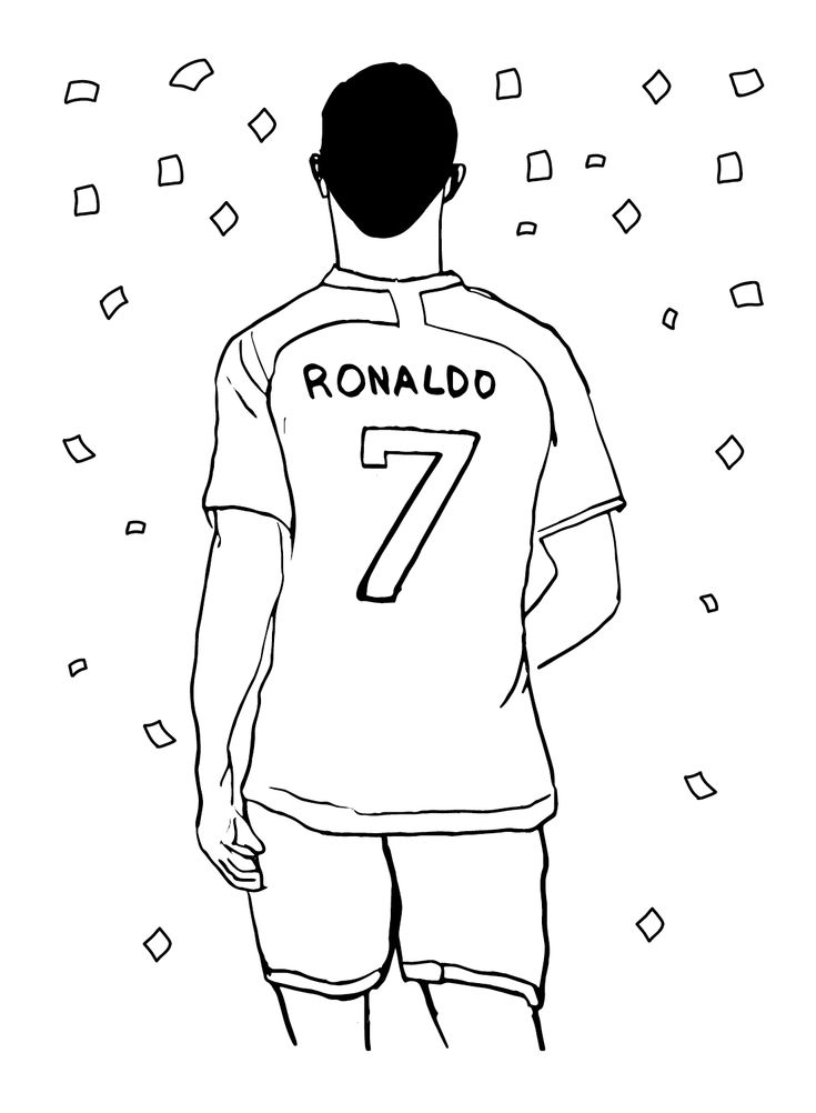 Cristiano ronaldo football player coloring pages