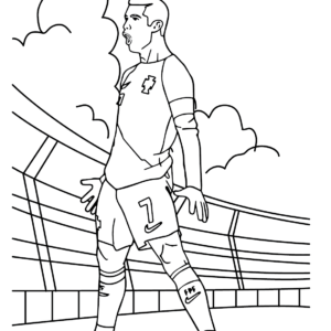 Cristiano ronaldo coloring pages printable for free download