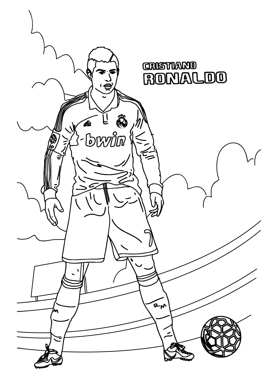 Cristiano ronaldo coloring pages printable for free download