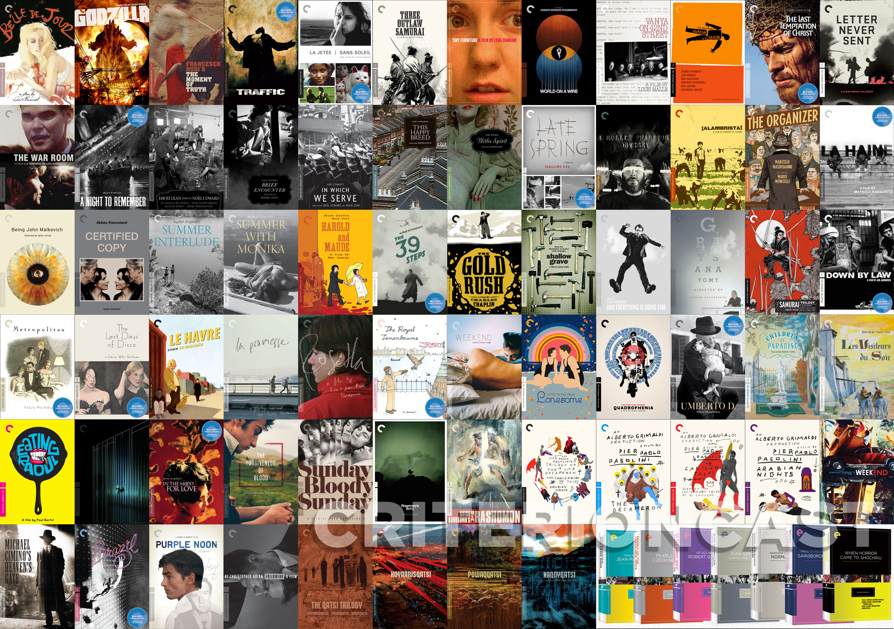 Criterion collection cover art collage