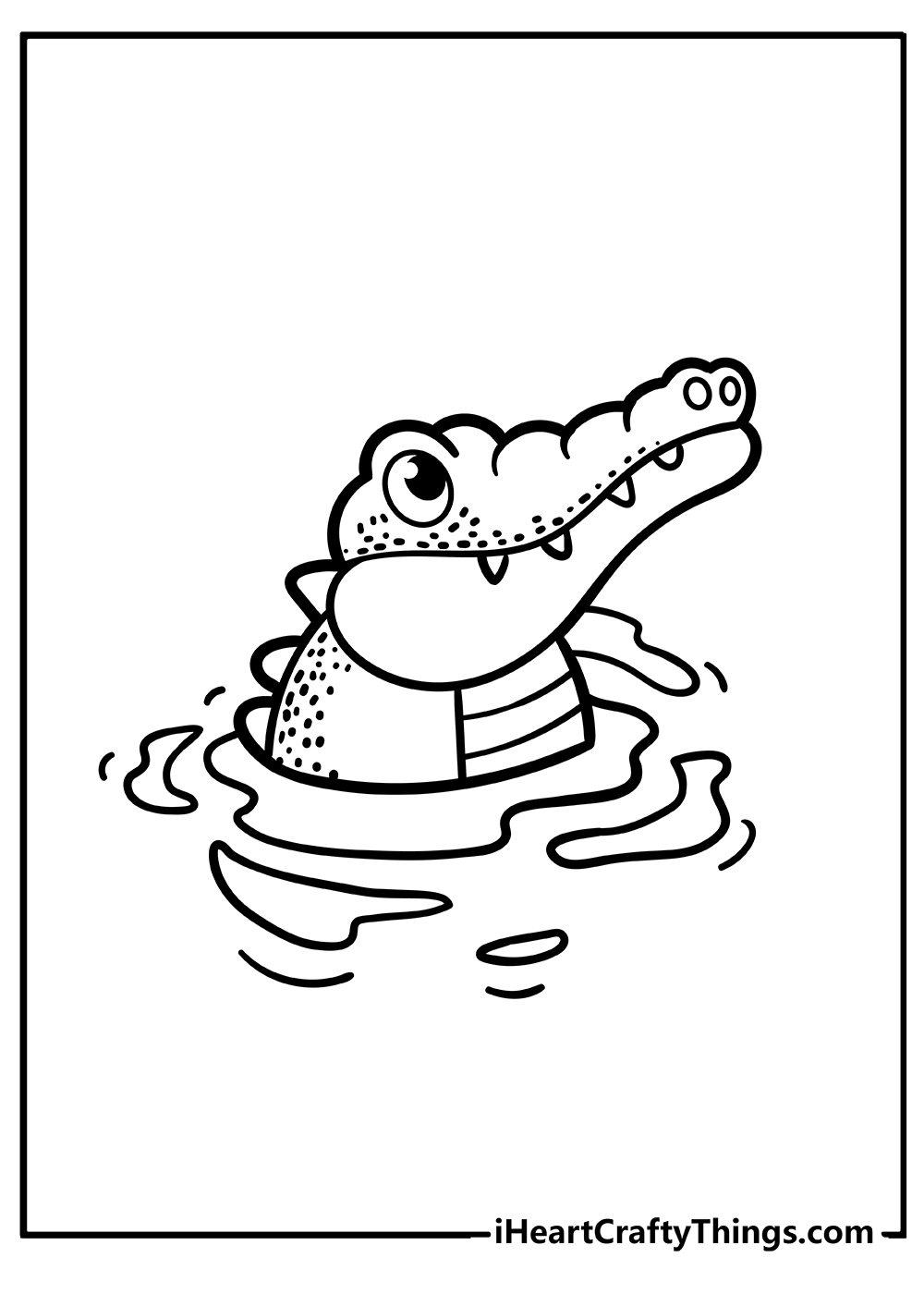 Crocodile coloring pages free printables