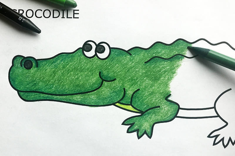 Crocodile free printable templates coloring pages