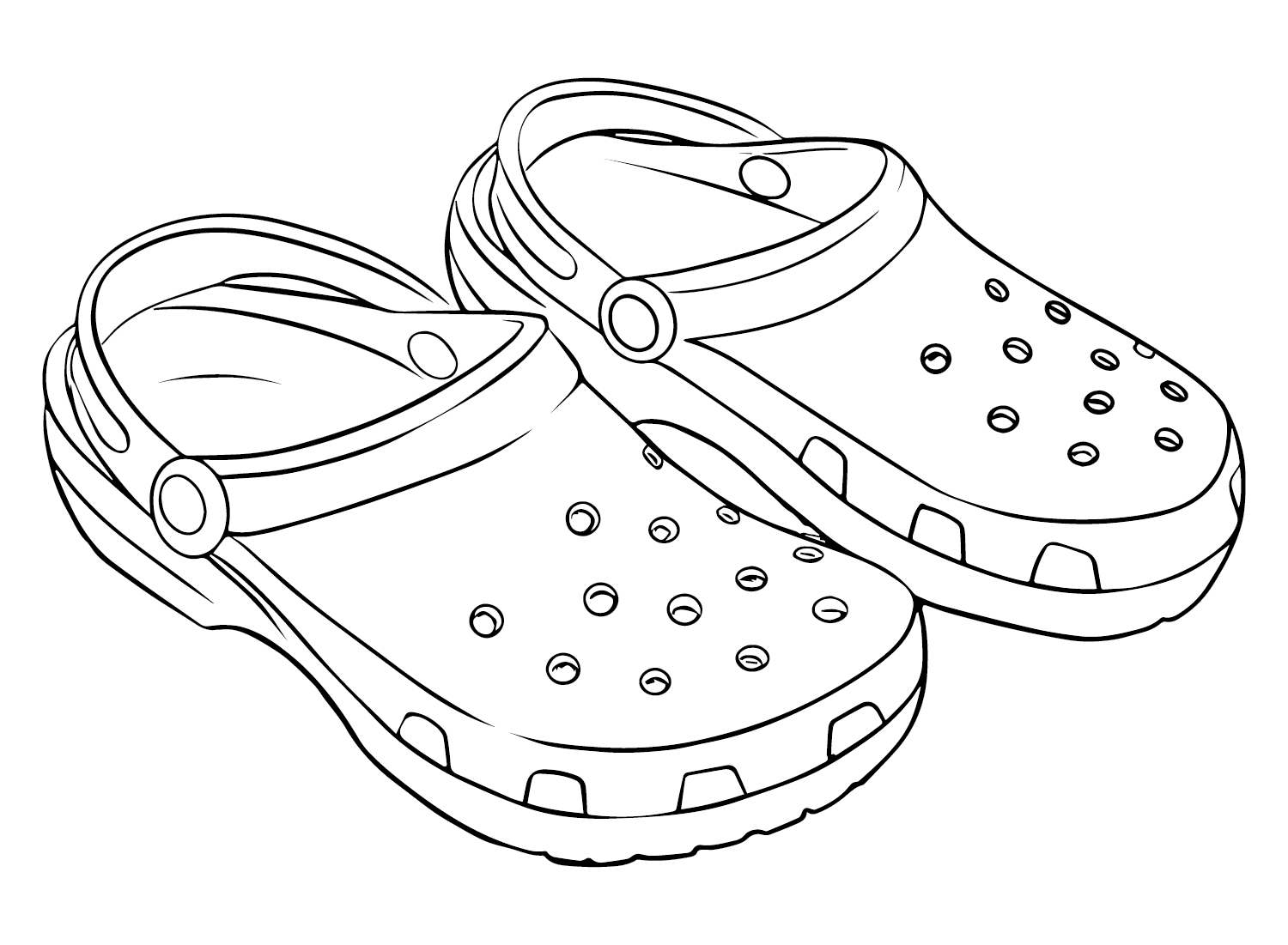 Crocs coloring pages printable for free download