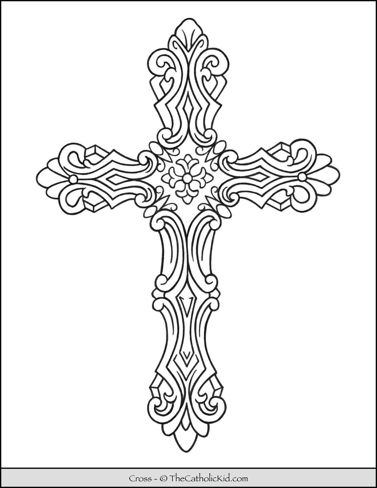 Cross coloring page