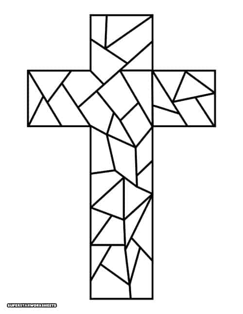 Cross coloring pages