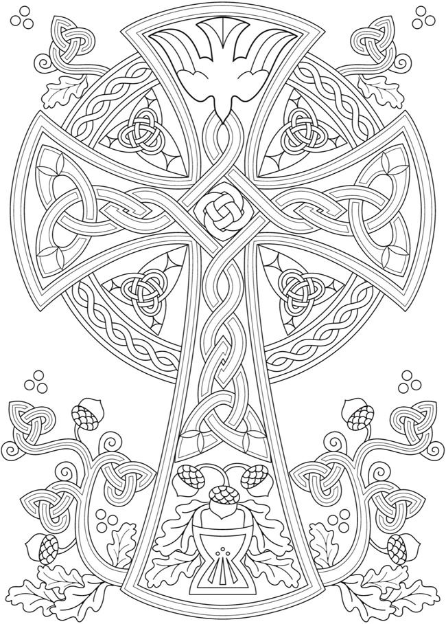 Wele to dover publications celtic coloring cross coloring page mandala coloring pages