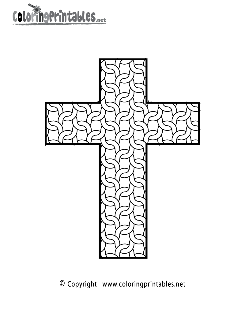 Complex cross coloring page