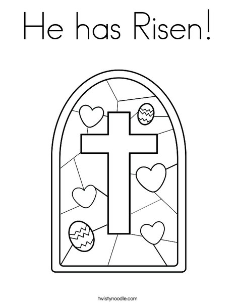 He has risen coloring page