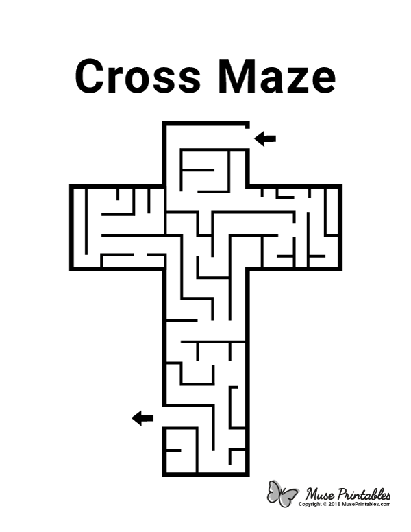 Free printable cross maze