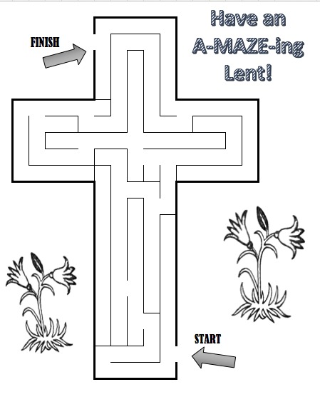 Easy lent maze for kids â catholic women usa