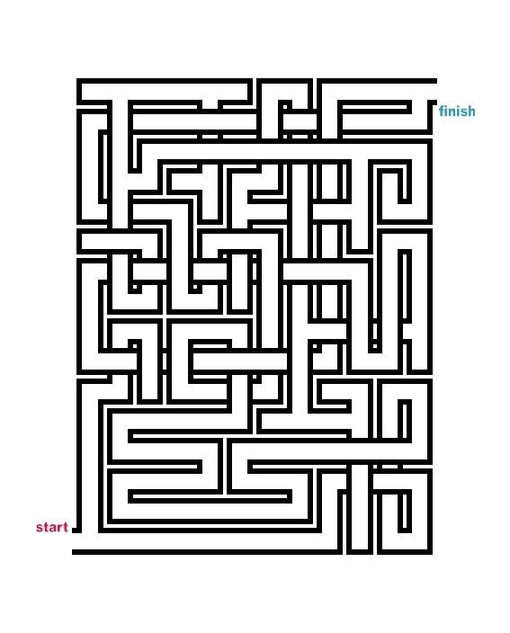 Engaging medium crossover mazes for fun printing