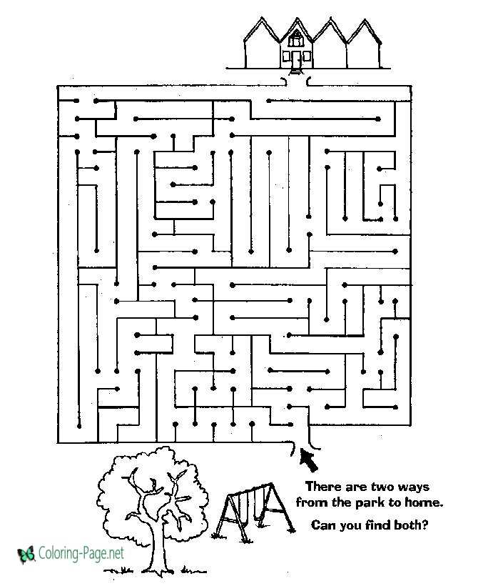 Printable mazes