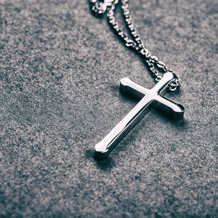 Cross necklace stock photos and images