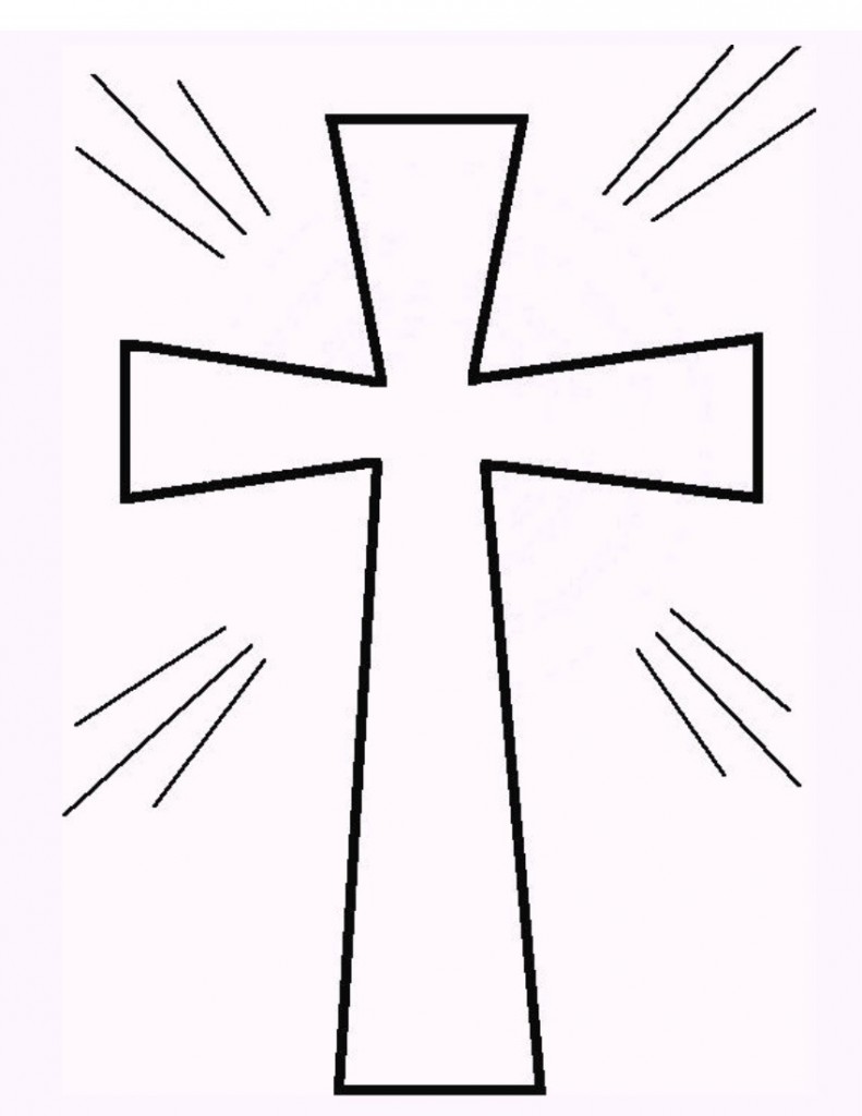 Free printable cross coloring pages