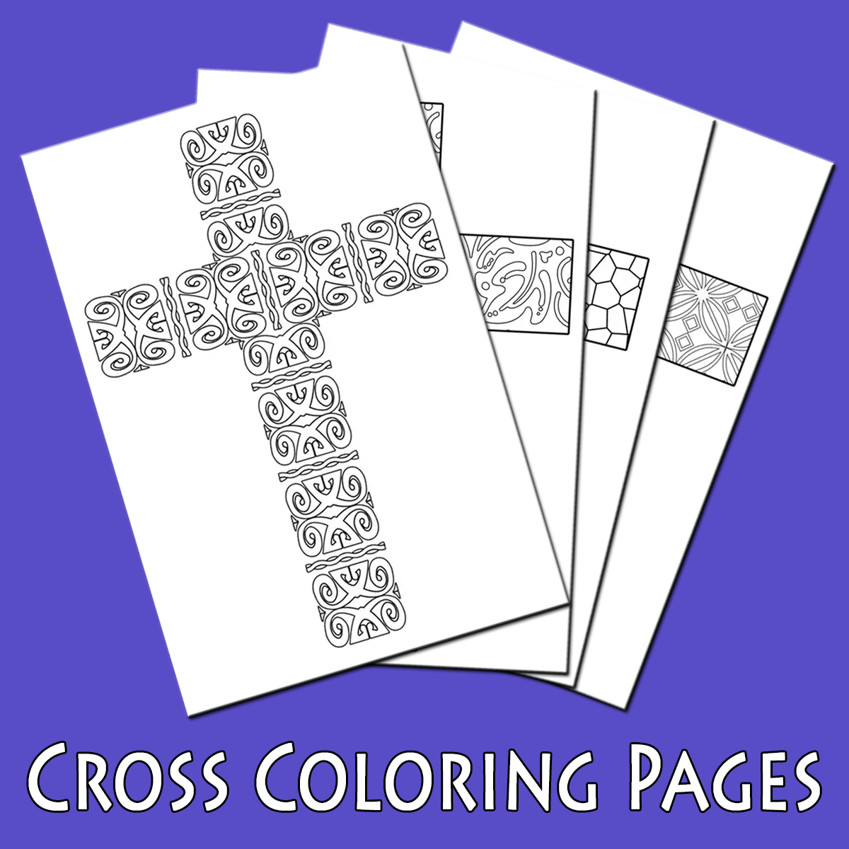 Free printable cross coloring pages