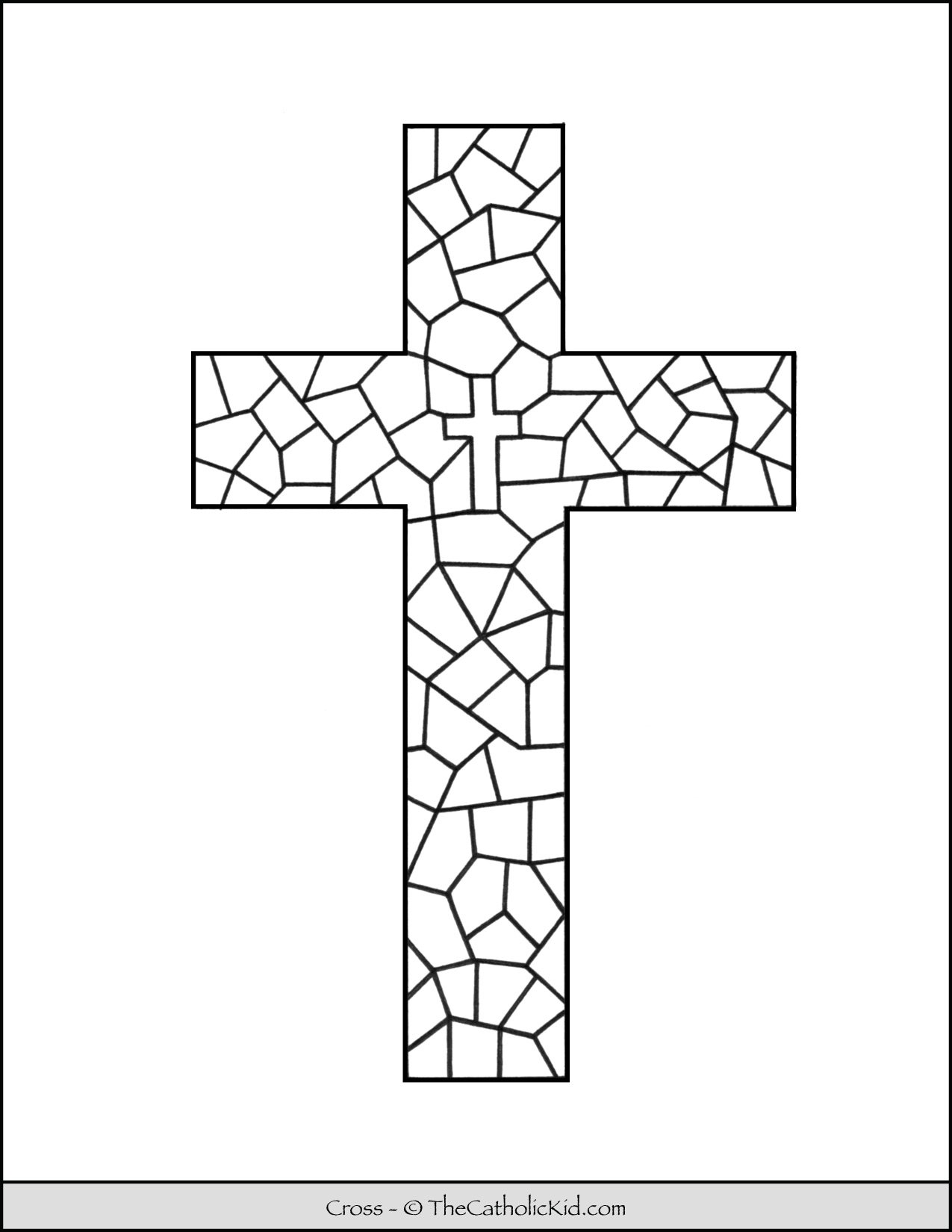 Cross coloring page