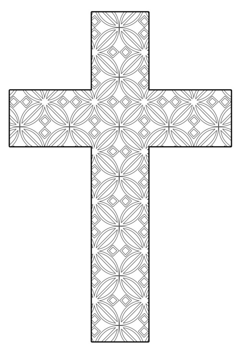 Free printable cross coloring pages