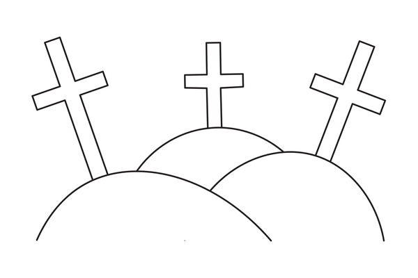 Thousand cross coloring page royalty