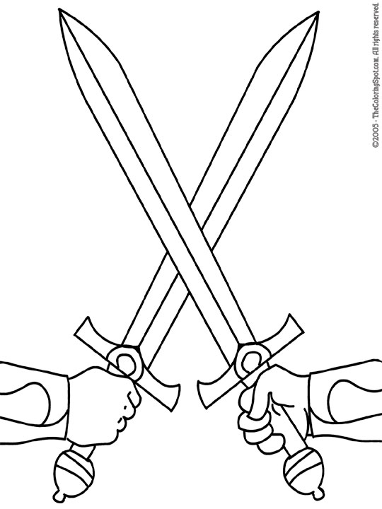 Crossed swords coloring page audio stories for kids free coloring pages colouring printables