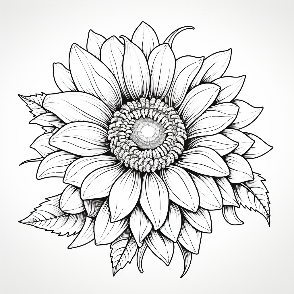 Sunflower coloring pages