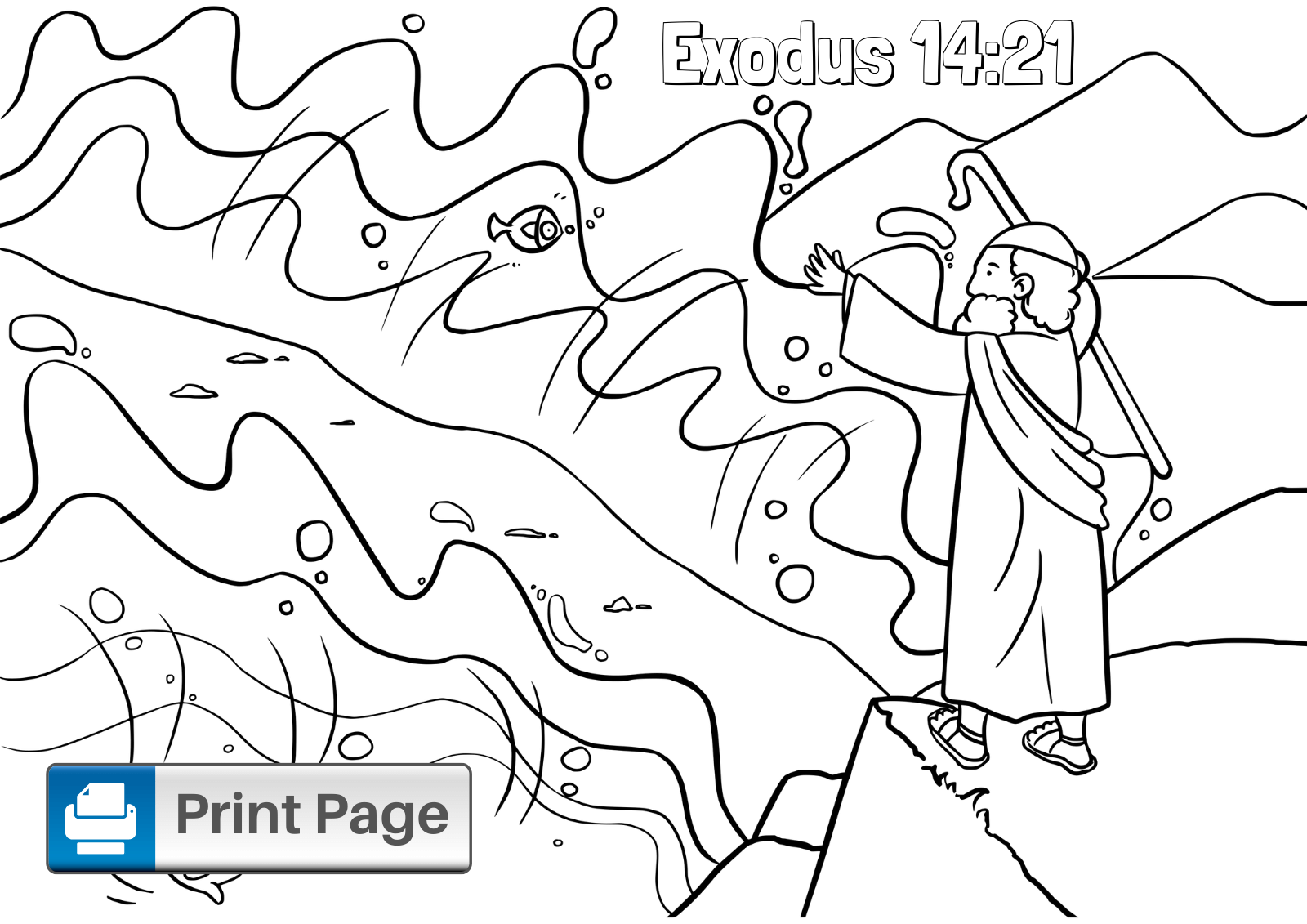 Free moses parting the red sea coloring pages â connectus