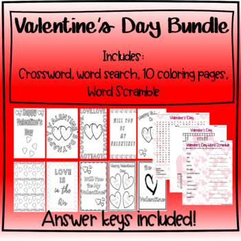 Bundle valentines day activities