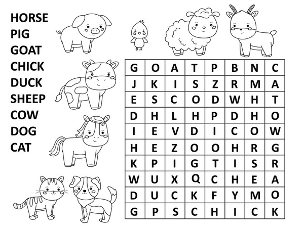 Animal word search images stock photos d objects vectors