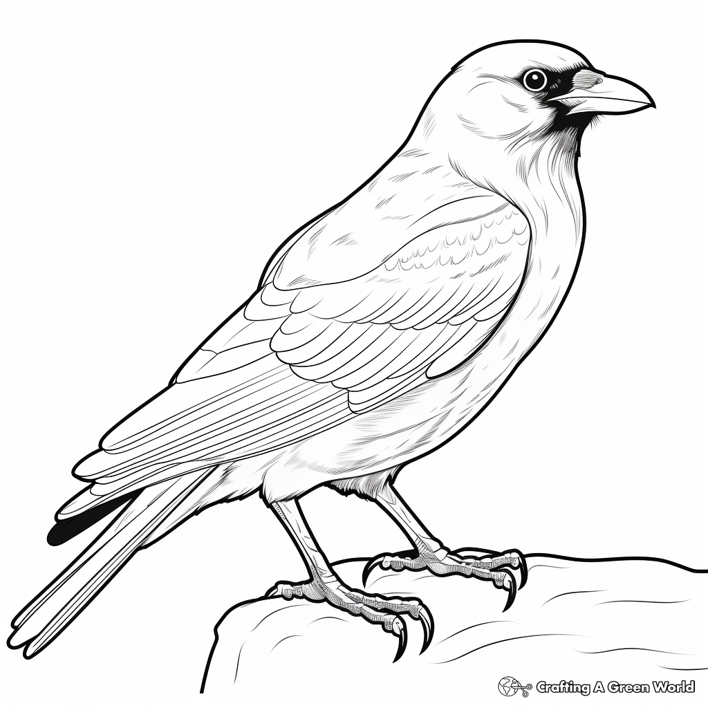 Crow coloring pages