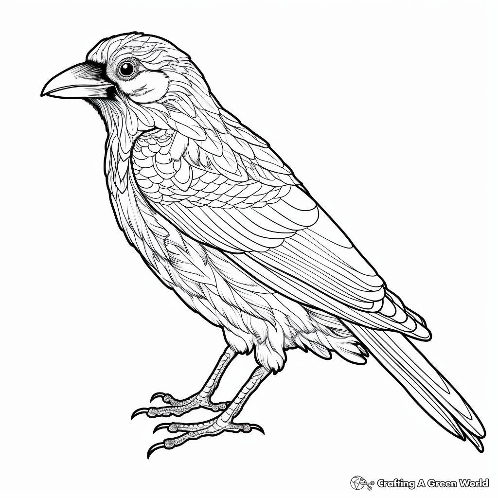 Crow coloring pages