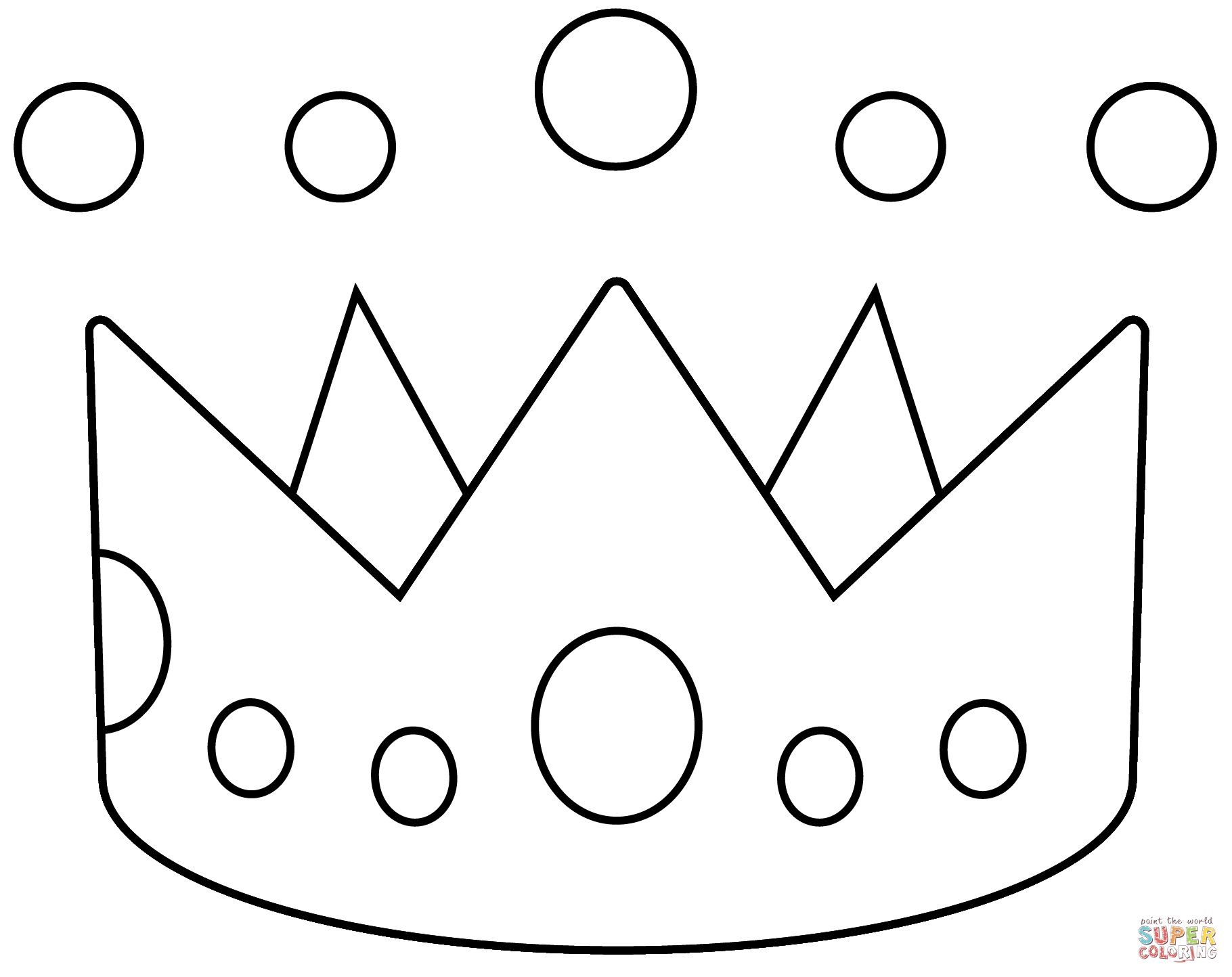 Crown emoji coloring page free printable coloring pages