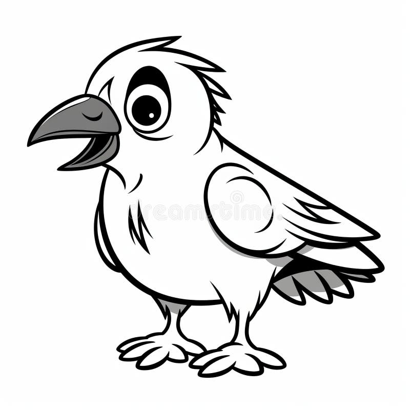 Crow coloring stock illustrations â crow coloring stock illustrations vectors clipart