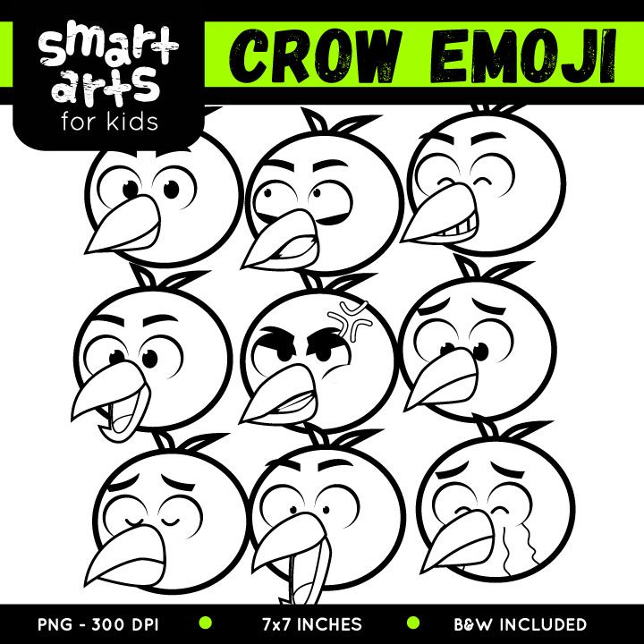 Crow emoji clip art