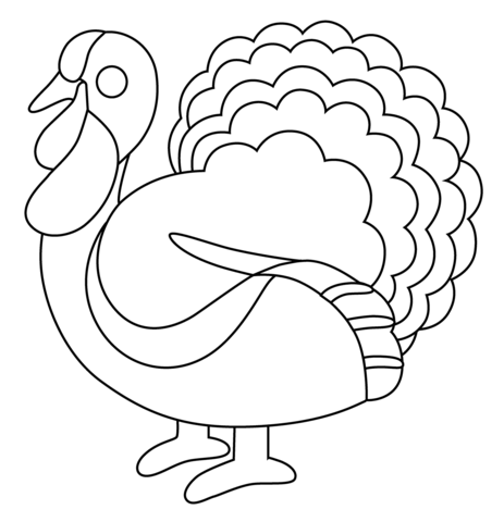 Turkey emoji coloring page free printable coloring pages