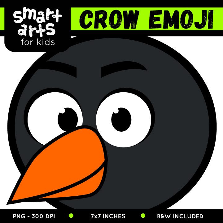 Crow emoji clip art