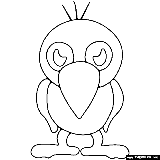 Crow coloring page