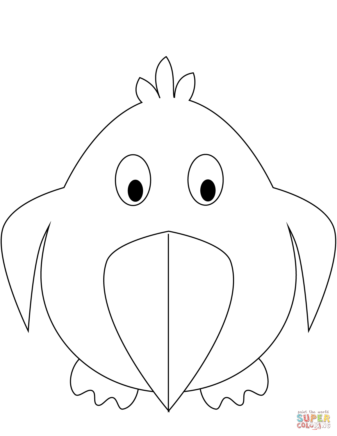 Cartoon crow coloring page free printable coloring pages