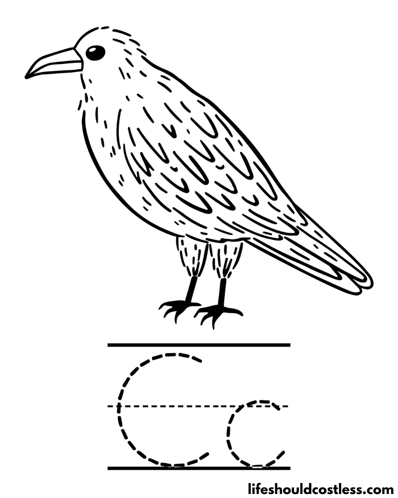 Crow coloring pages free printable pdf templates