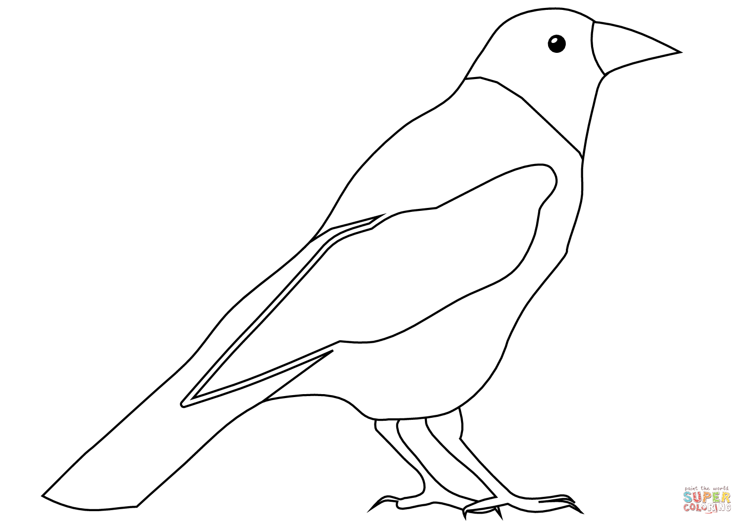 Crow coloring page free printable coloring pages