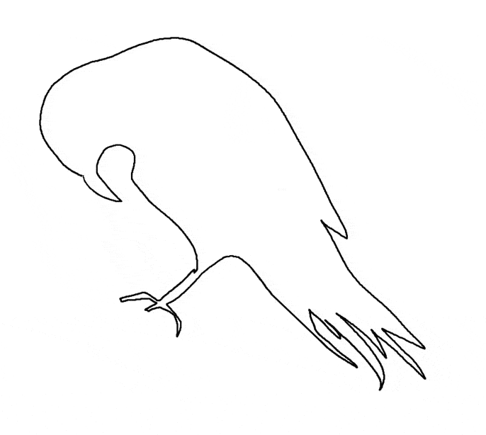 Crow coloring page