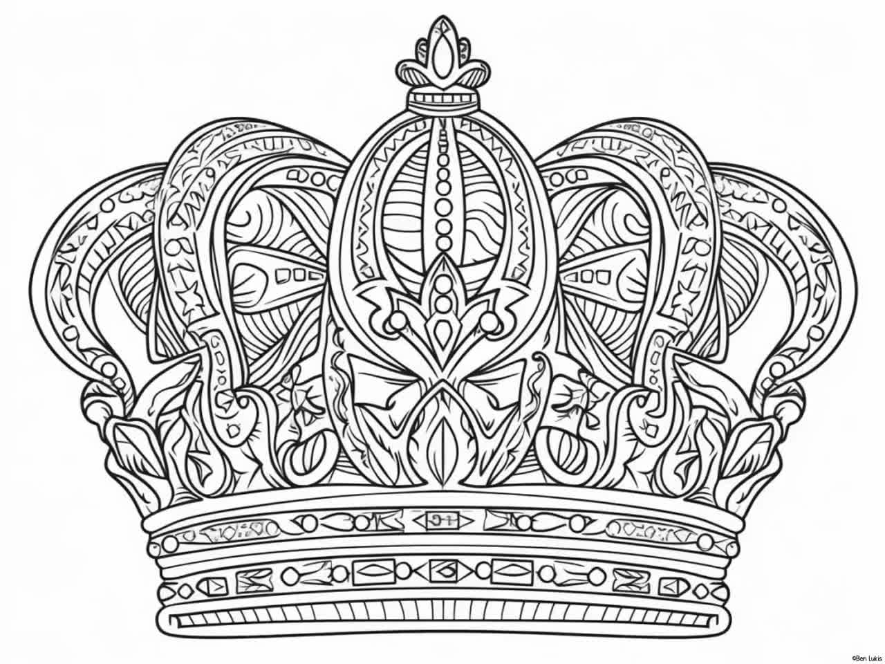 Crown coloring pages for kids and adults coronation coloring sheets crowns for a king queen prince or princess printable pdf pages