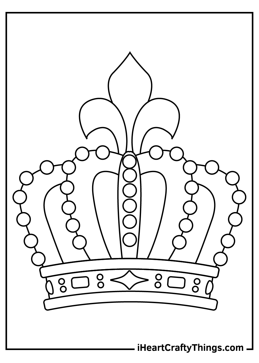 Crown coloring pages free printables