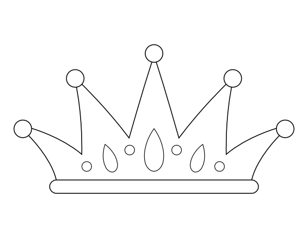 Printable crown coloring page