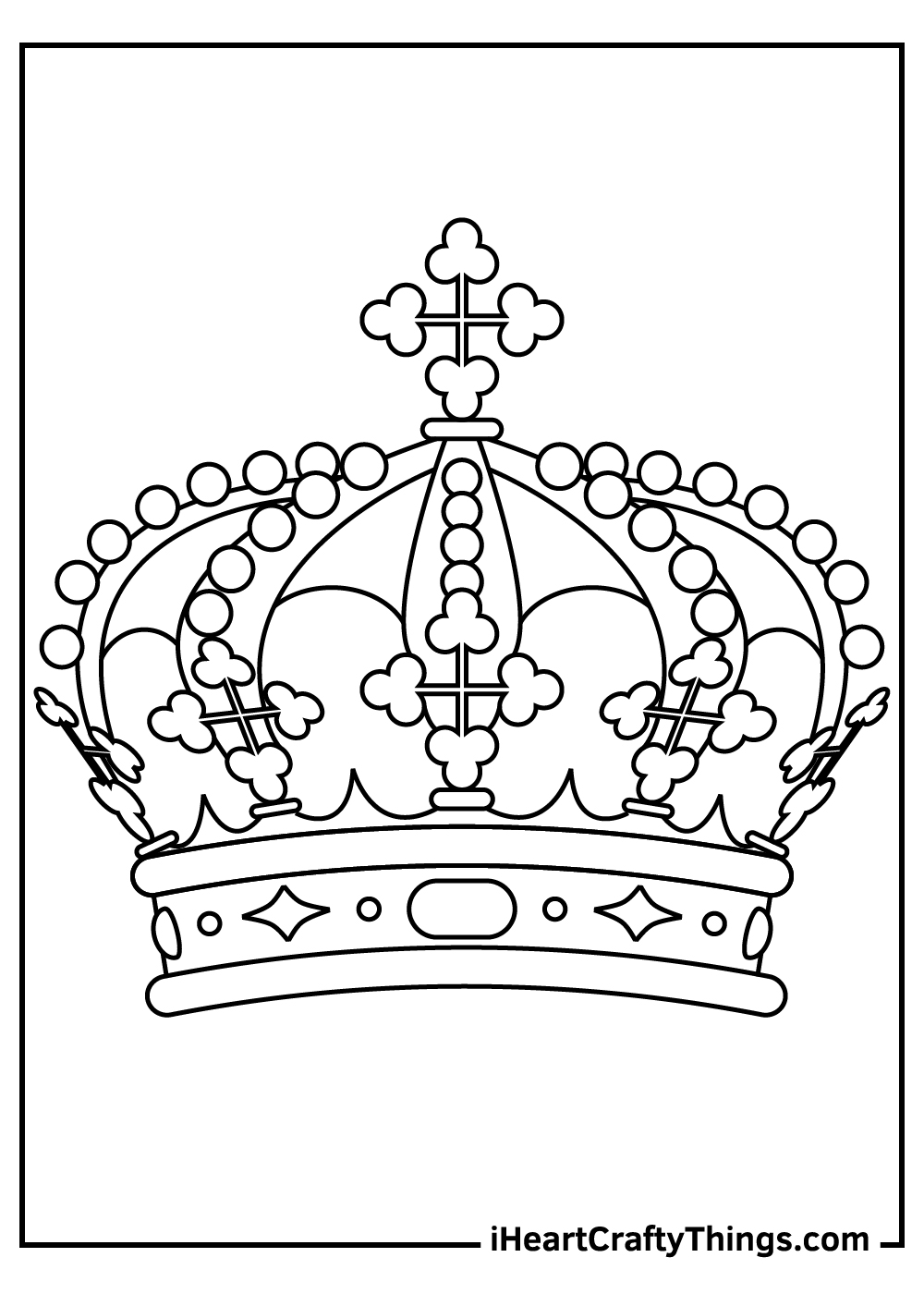 Crown coloring pages free printables