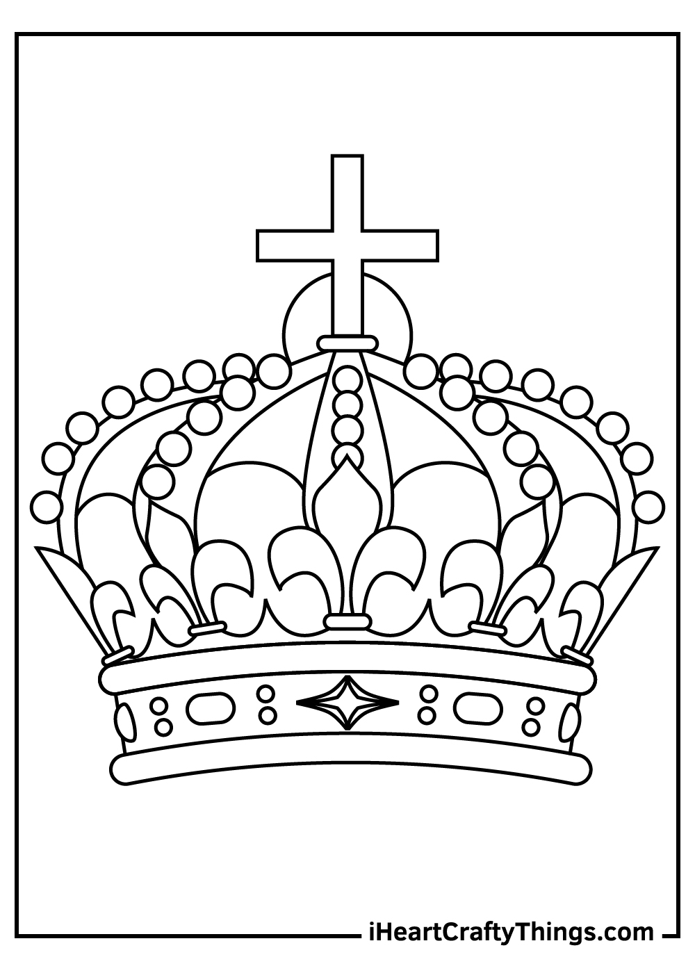 Crown coloring pages free printables