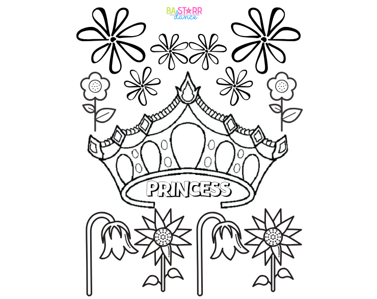 Free princess crown coloring sheets