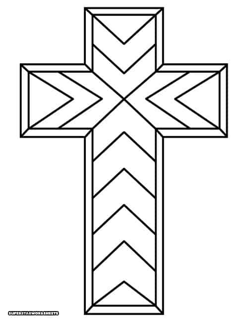 Cross coloring pages