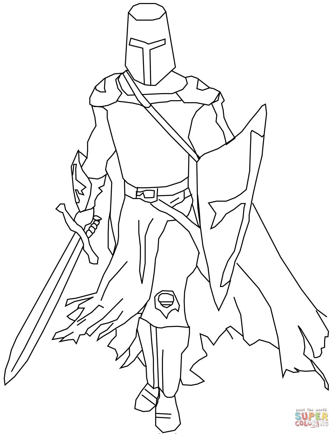 Crusader coloring page free printable coloring pages