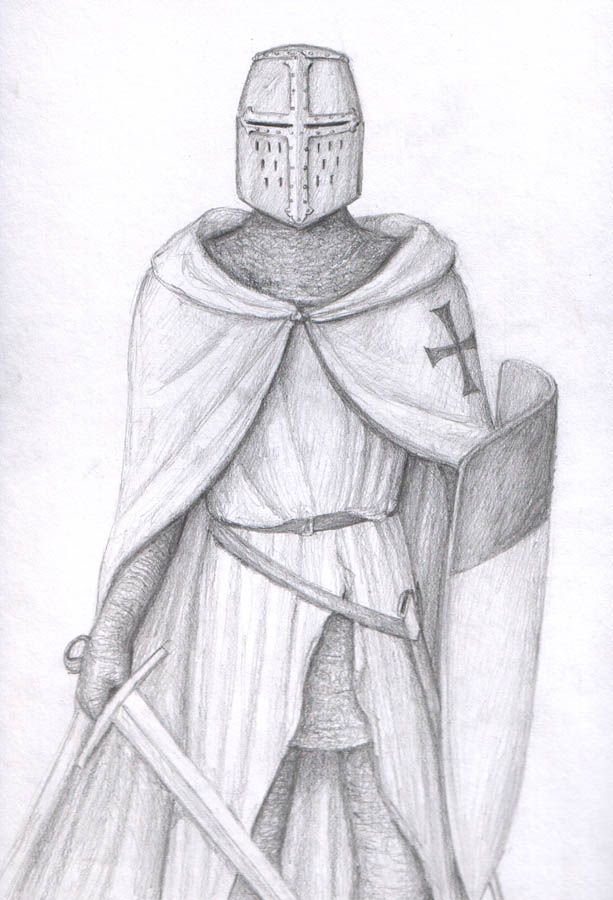 Crusader by dashinvaine on deviantart knight drawing soldier drawing medieval drawings