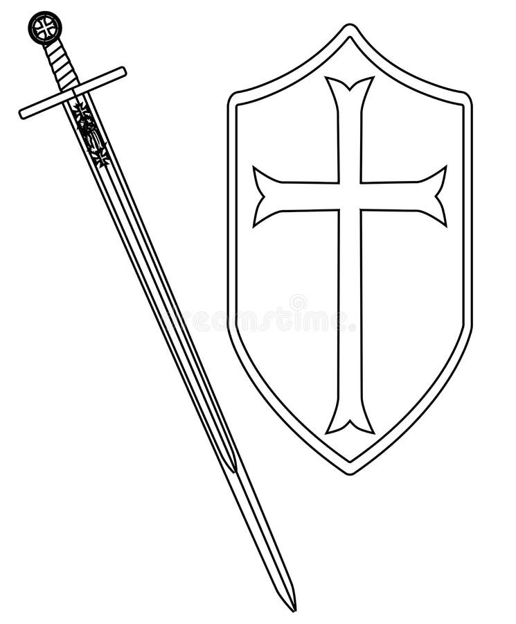 Crusaders sword stock illustrations â crusaders sword stock illustrations vectors clipart